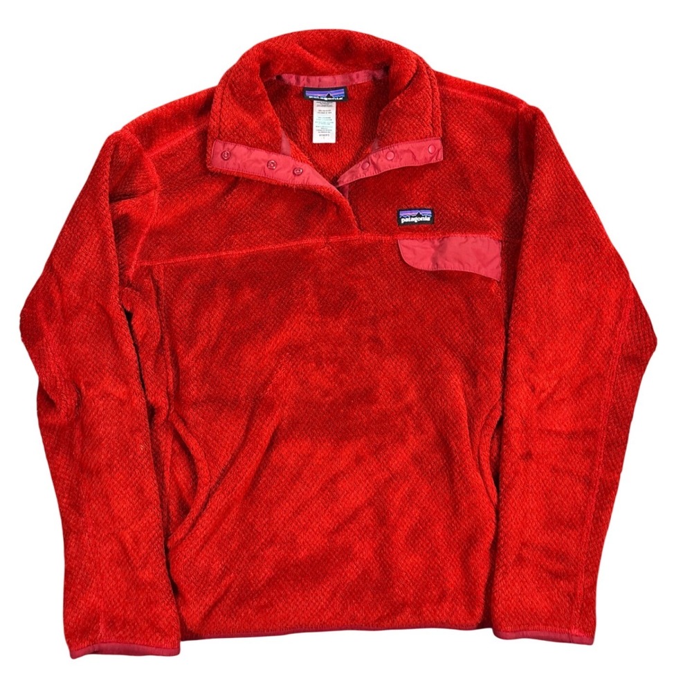 Patagonia T Snap Red Fleece Women's Large